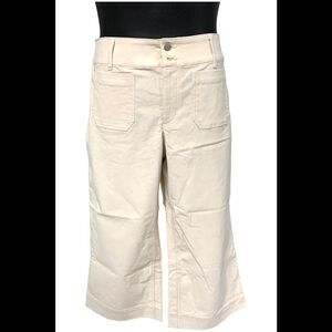 Studio Park x Amy Stran Women's Wide Leg Corduroy Pant Winter White - Petite